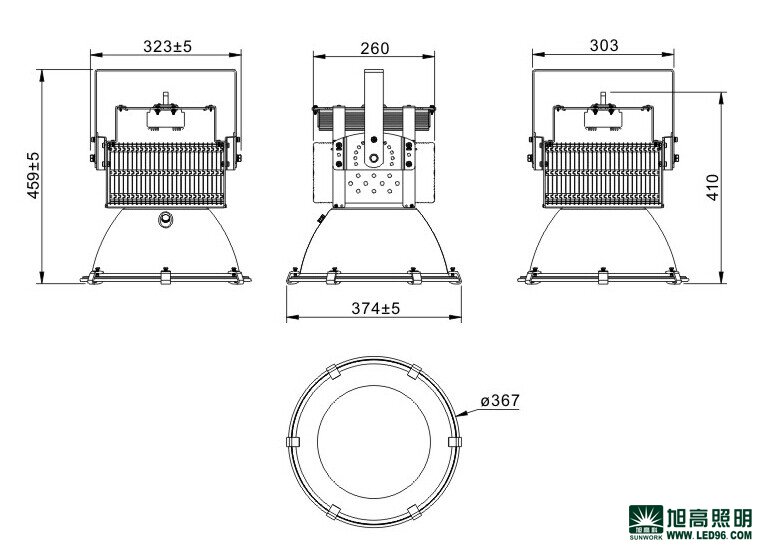 高檔高端SWK205-100w高效LED工礦燈，LED工廠燈廠家直銷(xiāo)，LED節(jié)能燈體育場(chǎng)館